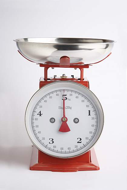 Red kitchen scale Red kitchen scale.